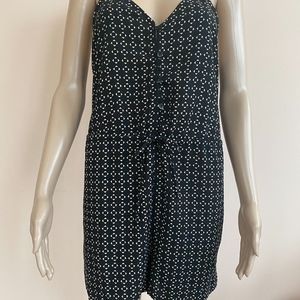 UO Silence+Noise Size M Black Button Front Romper